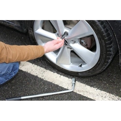 Wheel nut cap removal tool