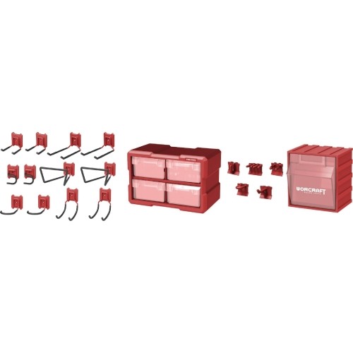Holder set with modular organizers WORCRAFT 19pcs