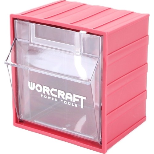 Laikiklių ir dėžučių rinkinys WORCRAFT (19vnt) įrankių sienelei