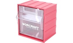 Laikiklių ir dėžučių rinkinys WORCRAFT (19vnt) įrankių sienelei