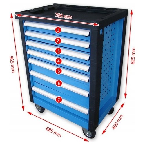 Tool trolley 6/7, blue