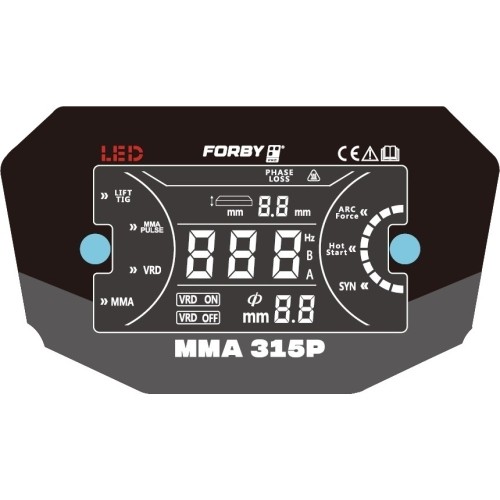 Inverter welding machine FORBY® MMA 315P LED (315A - 60%) (three-phase 400V)