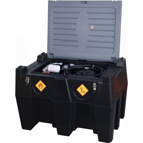 Portable diesel transfer tank 440L DTK480 with 12V pump (with hose, aut.nozzle with filter, EU plug)