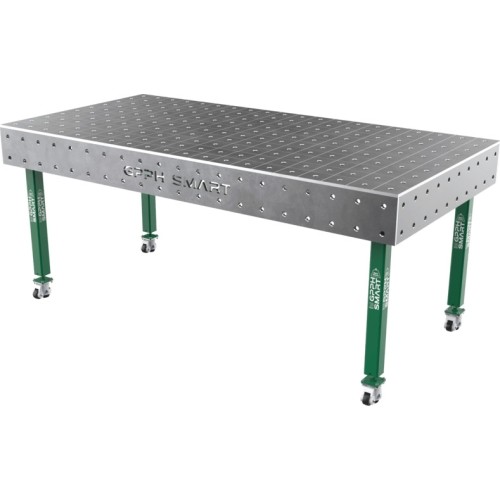 Welding table SMART - 2000x1000mm - Φ16 - 100x100mm - On wheels - 12mm
