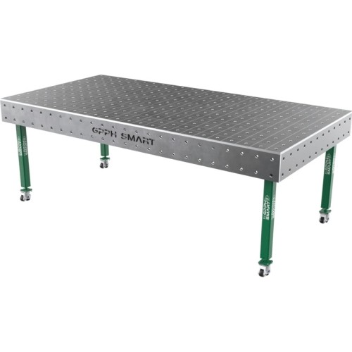 Welding table SMART - 2400x1200mm - Φ16 - 100x100mm - On wheels - 12mm