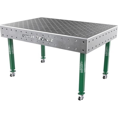 Suvirinimo stalas SMART - 1500x1000mm - Φ16 - Įstrižinė - Ant ratukų
