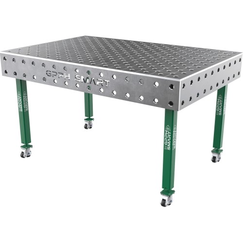 Welding table SMART - 1500x1000mm - Φ28 - Diagonal - On wheels