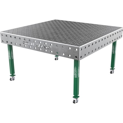 Suvirinimo stalas SMART - 1500x1480mm - Φ28 - Įstrižinė - Ant ratukų - 12mm