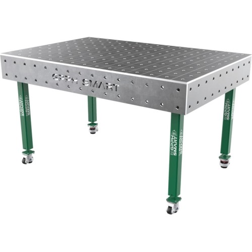 Welding table SMART - 1500x1000mm - Φ16 - 100x100mm - On wheels - 15mm