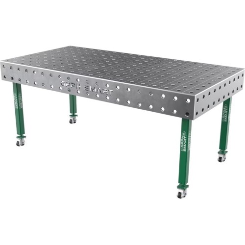 Welding table SMART - 2000x1000mm - Φ28 - 100x100mm - On wheels - 15mm