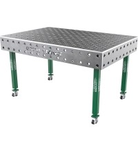 Welding table SMART - 1500x1000mm - Φ28 - Diagonal - On wheels - 15mm