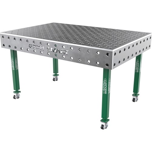 Suvirinimo stalas SMART - 1500x1000mm - Φ28 - Įstrižinė - Ant ratukų - 15mm