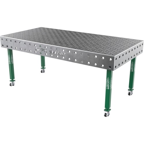 Suvirinimo stalas SMART - 2000x1000mm - Φ28 - Įstrižinė - Ant ratukų - 15mm