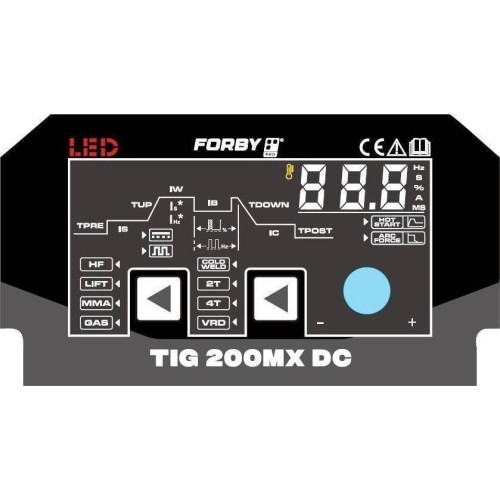 Suvirinimo aparatas FORBY® TIG 200 MX DC (200A - 60%) (sinerginis)