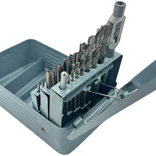 Taps and drills set with tin and titan coat 29pcs, M35 HSSE