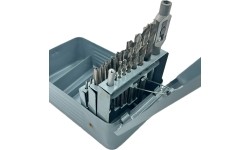 Taps and drills set with tin and titan coat 29pcs, M35 HSSE