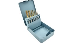 Taps set M3-M12 with tin coat 7pcs, HSS M35 HSS4341