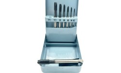 Taps set M3-M12 with TiAlN coat 7pcs, HSS M35 HSS4341