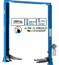 Hidraulinis keltuvas su mech. saugumo fiksatoriais 5t (vienpusis fiksavimas/asimetrinis) 380V