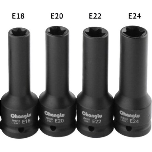 Prailginta smūginė galvutė 3/4" E-Torx - 3/4'' x E18