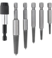 Užlūžusių varžtų išsukėjų rinkininys 1/4" HEX 6vnt. (smulkus sriegis)