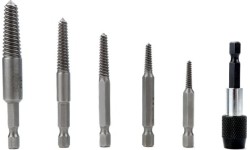 Užlūžusių varžtų išsukėjų rinkininys 1/4" HEX 6vnt. (smulkus sriegis)