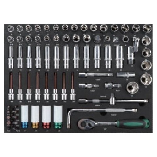 Roller cabinet 7 drawers, CL713017 with tool set trays (330pcs), 5 sets