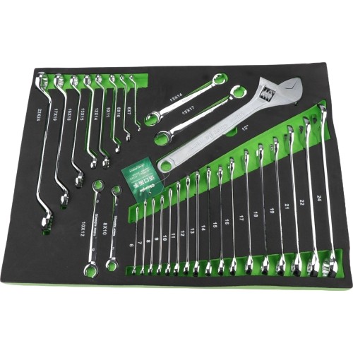 Roller cabinet 7 drawers, CL713017 with tool set trays (330pcs), 5 sets