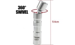 3/8" Universali galvutė žvakei (12-kampė) - 16mm (12-kampė)