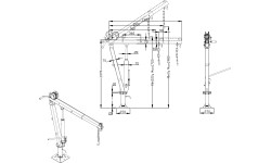 Pick-up truck crane 0.9t with hand winch