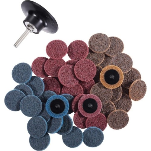 Šlifavimo diskų rinkinys 50 mm su laikikliu (46vnt)