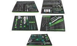 Tool tray set 330pcs (5 trays) for roller cabinet