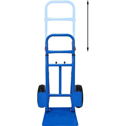 Folding transport trolley with a platform and a handy handle