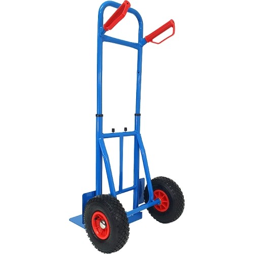 Folding transport trolley with a platform and a handy handle