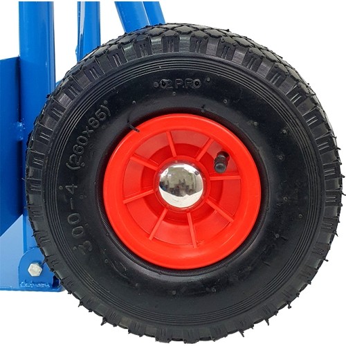 Folding transport trolley with a platform and a handy handle