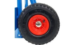 Folding transport trolley with a platform and a handy handle