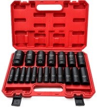 Smūginių galvučių rinkinys 1/2'' (3/8"-1"-1/2")(19vnt)(Colinė sistema)