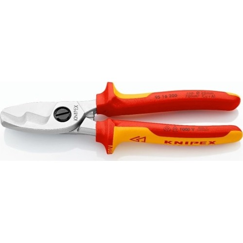Kabelio kirpimo žirklės elektrikui VDE 200mm KNIPEX
