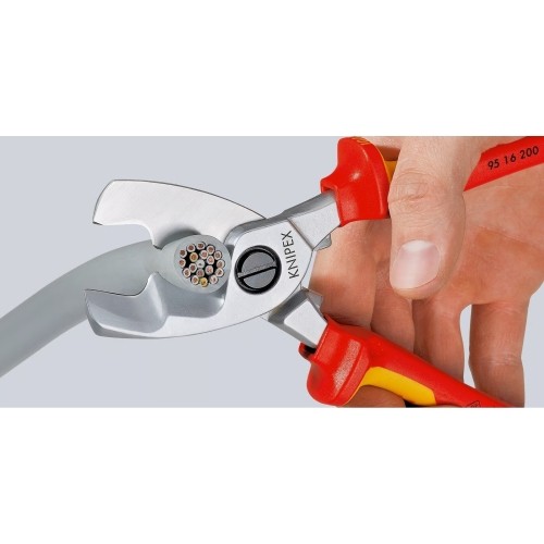 Kabelio kirpimo žirklės elektrikui VDE 200mm KNIPEX