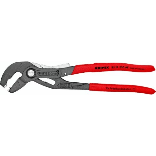 Replės spyruoklinėms sąvaržoms 250 mm KNIPEX, su užraktu ir fiksatoriumi