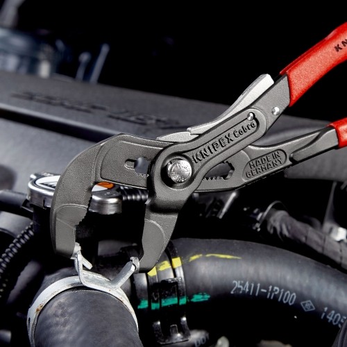 Replės spyruoklinėms sąvaržoms 250 mm KNIPEX, su užraktu ir fiksatoriumi