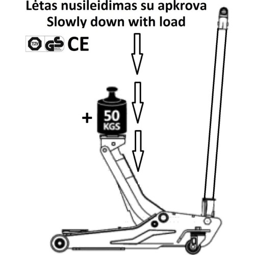 Floor jack 1.5t (aluminum)