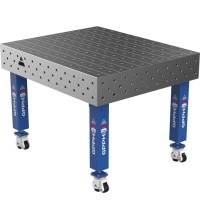 Welding table PRO 15 mm - 1200x1000mm - Φ16 - 100x100mm - On wheels