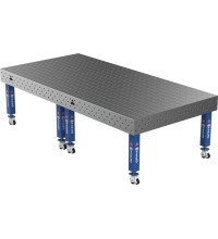Welding table PRO 15 mm - 3000x1480mm - Φ16 - 100x100mm - On wheels