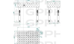 Suvirinimo stalas PRO 15 mm - 1200x800mm - Φ16 - 50x50mm - Ant kojelių