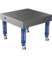 Suvirinimo stalas PRO 15 mm - 1200x1200mm - Φ16 - Įstrižinė - Ant ratukų
