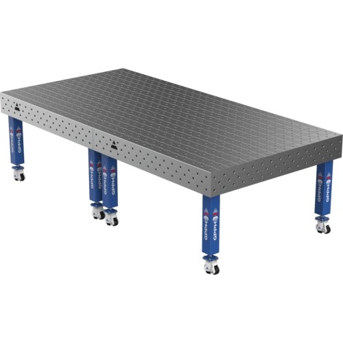 Welding table PRO 15 mm - 3000x1480mm - Φ16 - Diagonal - On wheels