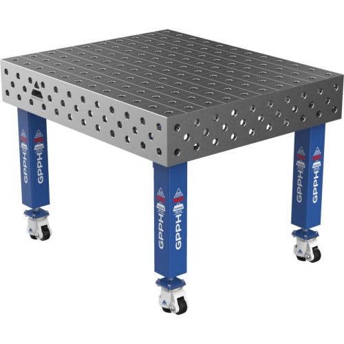 Welding table PRO 15 mm - 1200x1000mm - Φ28 - 100x100mm - On wheels