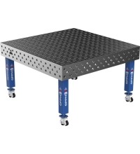 Welding table PRO 15 mm - 1500x1480mm - Φ28 - Diagonal - On wheels