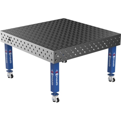Suvirinimo stalas PRO 15 mm - 1500x1480mm - Φ28 - Įstrižinė - Ant ratukų